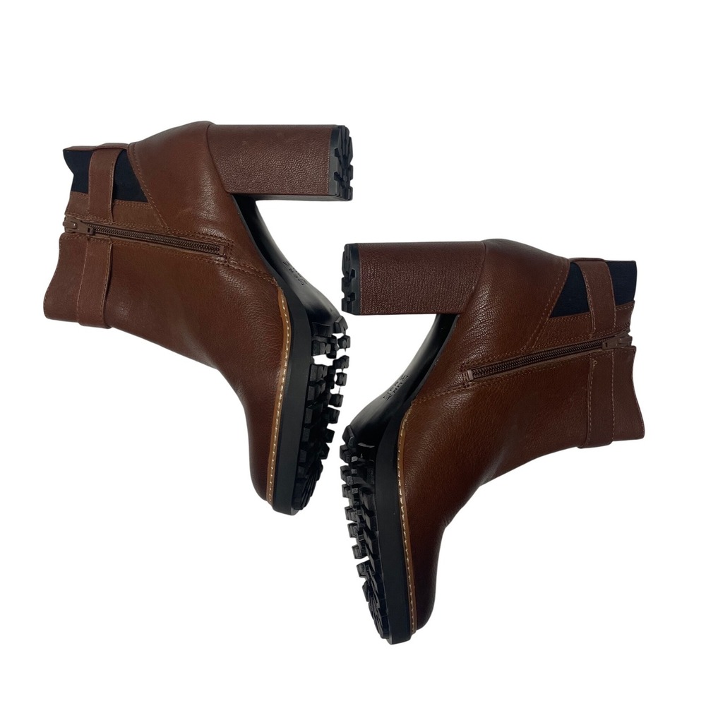 Naturalizer‎ Cora Brown Buckle Heeled Booties Women's 8.5 - Picture 6 of 10